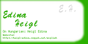 edina heigl business card